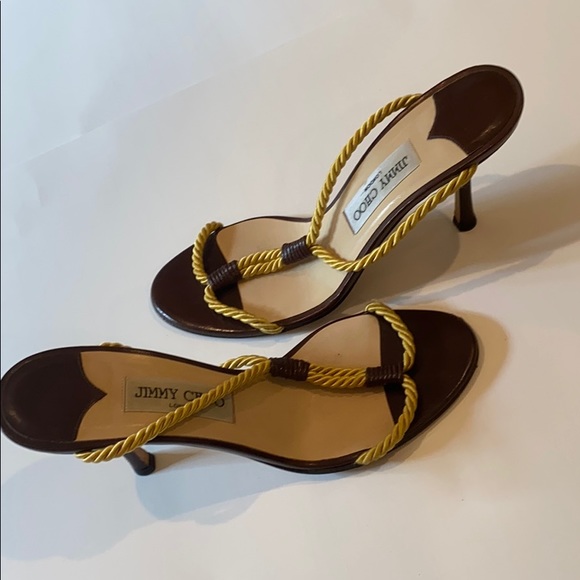 Jimmy Choo Shoes - 💥HP💥 JIMMY CHOO AA ROPE AND LEATHER BROWN SANDAL